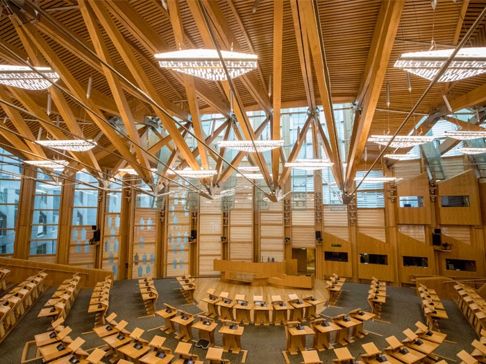 Scottish Parliament Debating Chamber Uk Arc